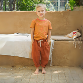 AMMEHOELA Bennie Tapered Cotton Pants Rust